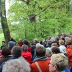 LandArt installation, Gesves, Belgium, 2016. Presentation moment. Artist Tanya Atanasova